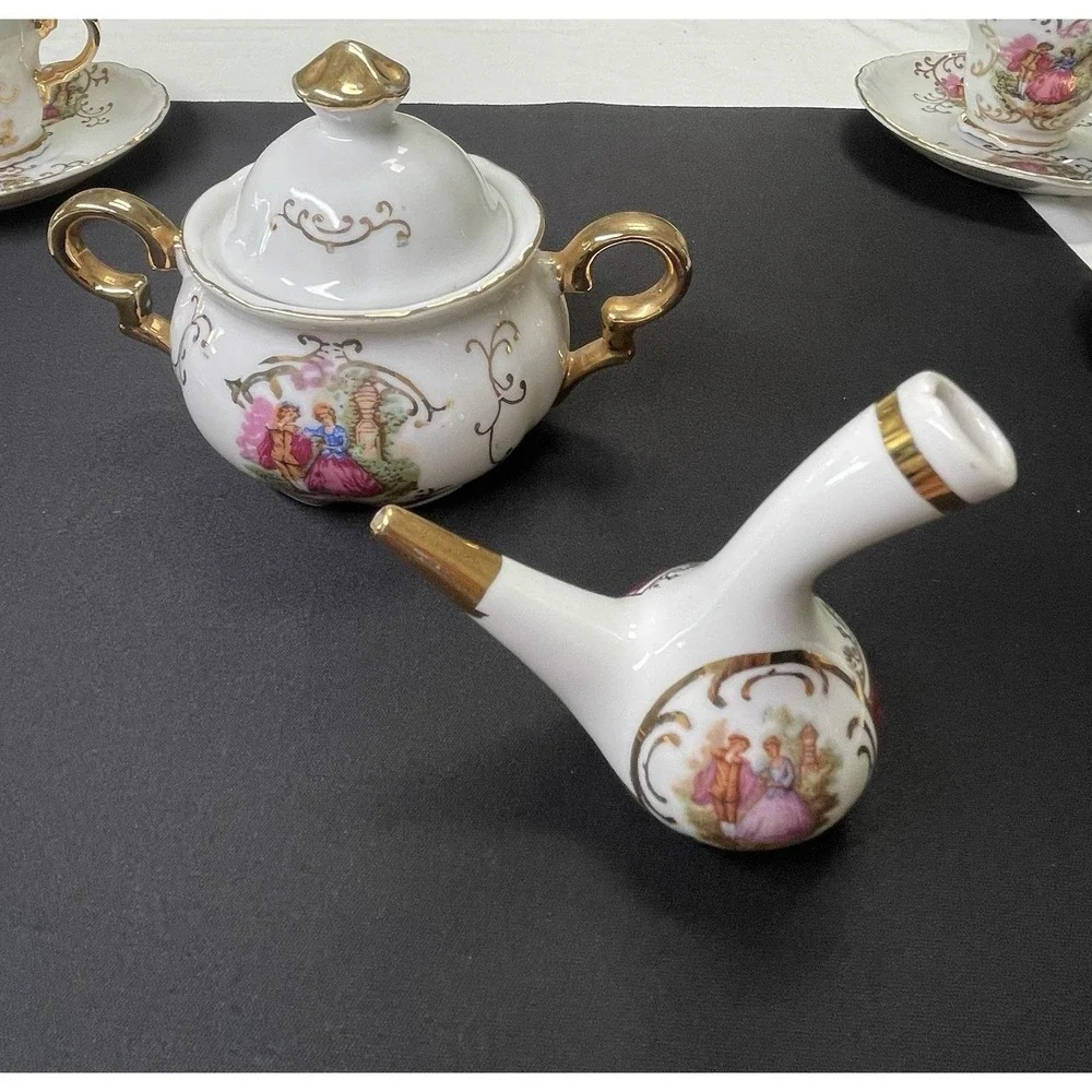 Vintage 1940-69‎ Versailles Sugar Bowl Tea Cups Saucers Decanter See Description